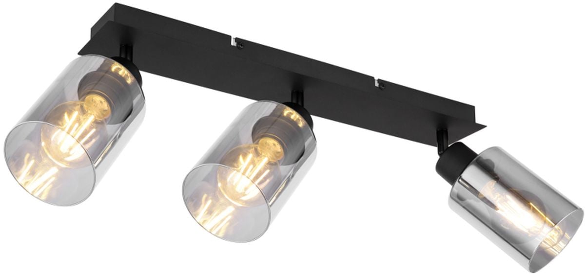 Globo Lighting Hadera lampă de tavan 3x15 W negru-fumuriu 15465-3