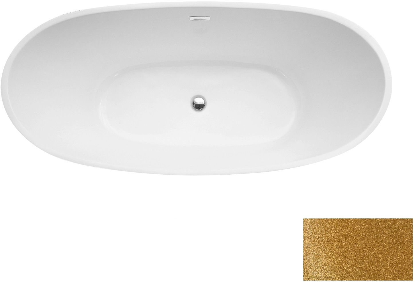 Besco Ayla cadă freestanding 170x80 cm ovală bicolor #WAS-170-AYZG