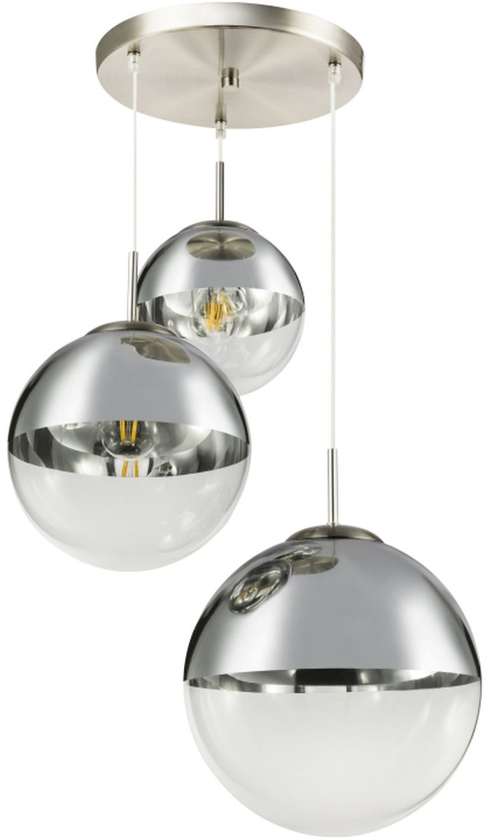 Globo Lighting Varus lampă suspendată 3x40 W crom-transparent 15851-3