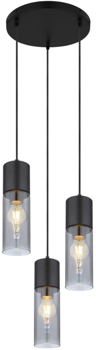 Globo Lighting Annika lampă suspendată 3x25 W negru-fumuriu 21000-3HB