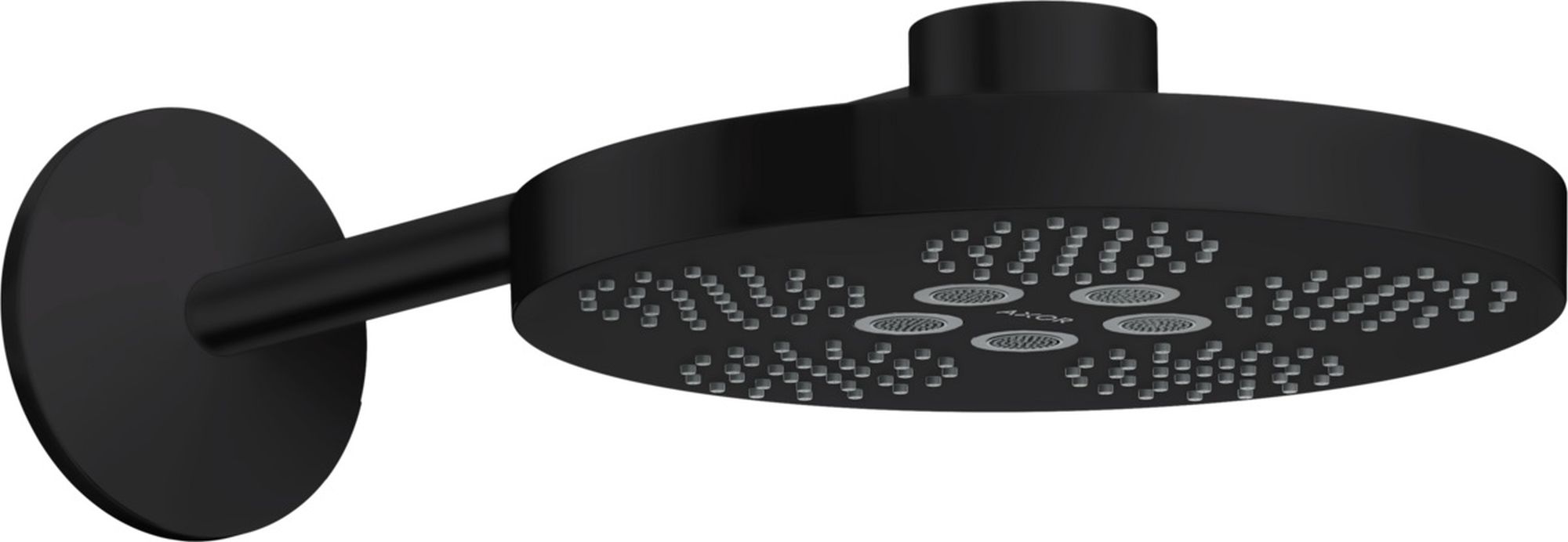 Axor One cap de duș cu braț 28x28 cm rotund negru 48492670