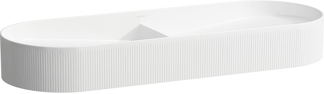 Laufen Sonar lavoar 100x37 cm semicircular de blat-dublă alb H8123497571121