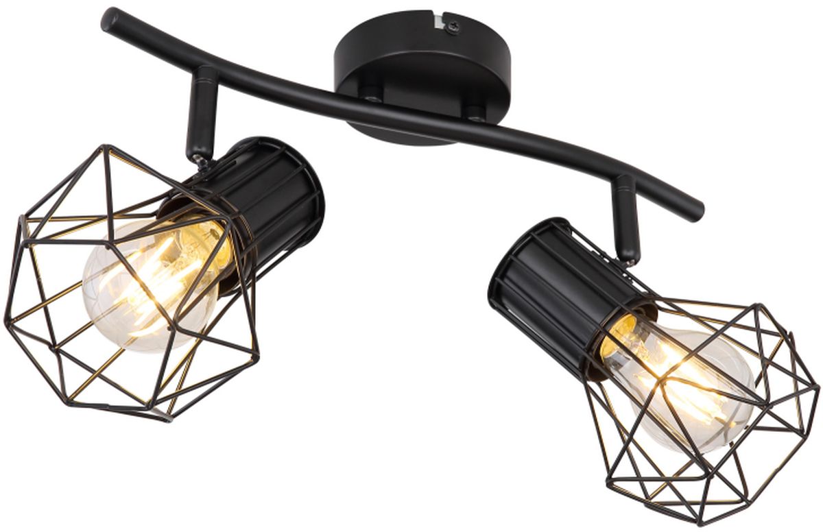 Globo Lighting Priska lampă de tavan 2x40 W negru 54017-2