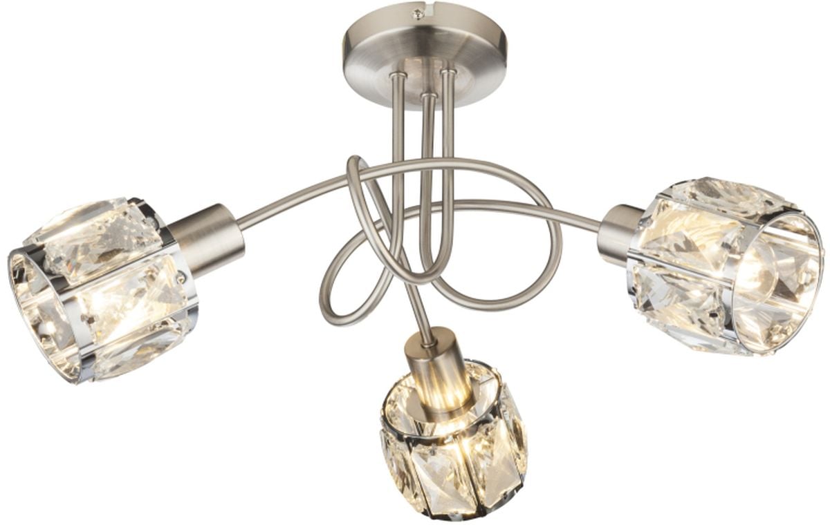 Globo Lighting Kris lampă de tavan 3x40 W crom-transparent 54356-3