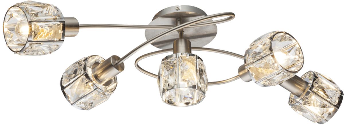 Globo Lighting Kris lampă de tavan 5x40 W crom-transparent 54356-5