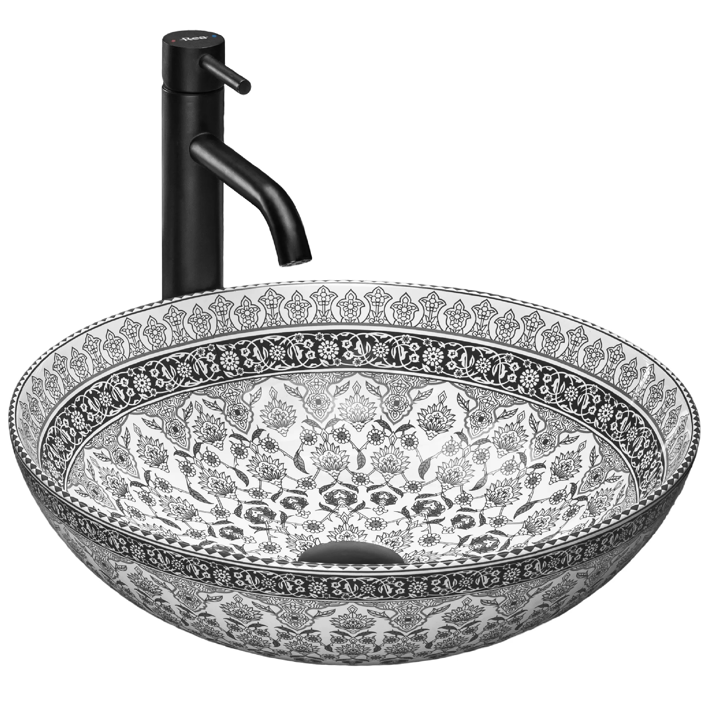 Rea Arte lavoar 40x40 cm rotund de blat alb REA-U8002