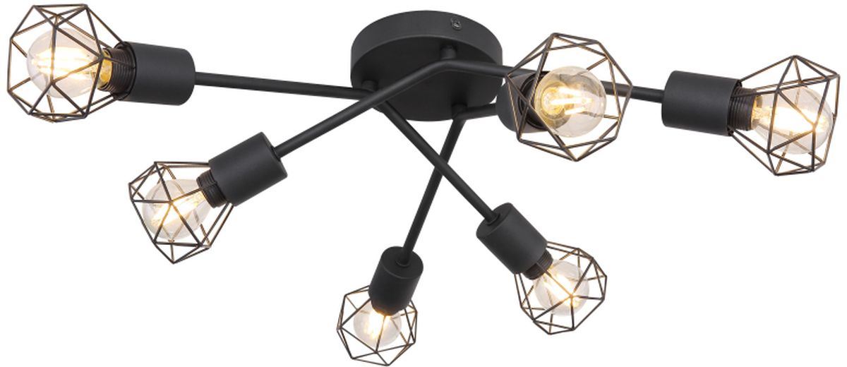 Globo Lighting Xara I lampă de tavan 6x40 W negru 54802S-6