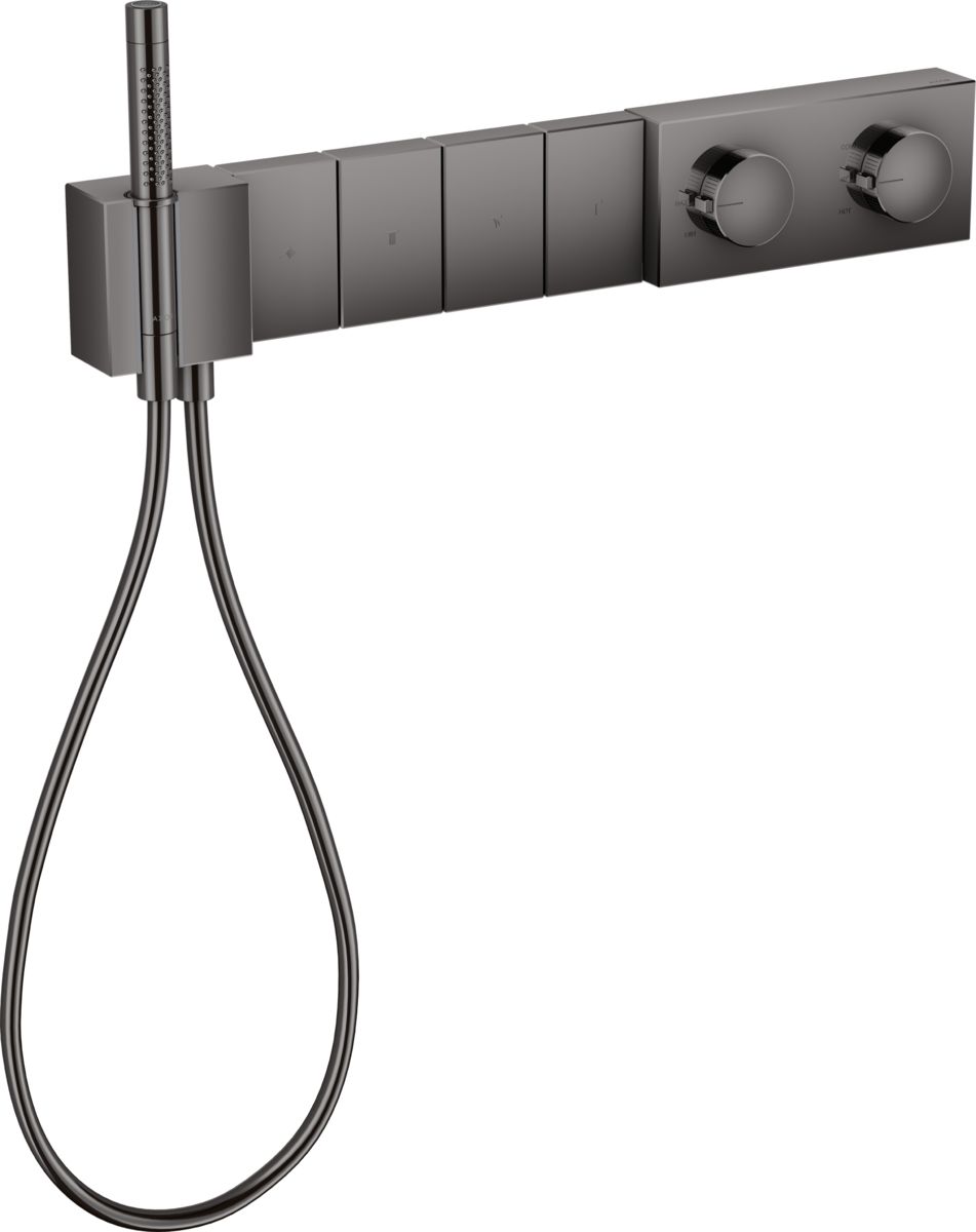 Axor Edge baterie cadă-duș ascuns cu termostat negru 46720330