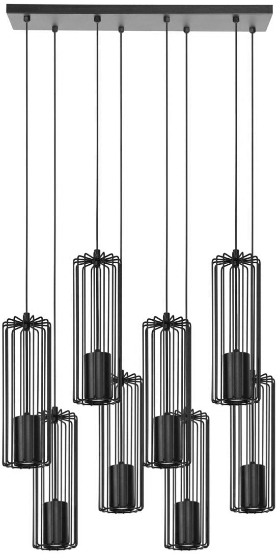 Kaja Falcon lampă suspendată x10 W negru K-4933