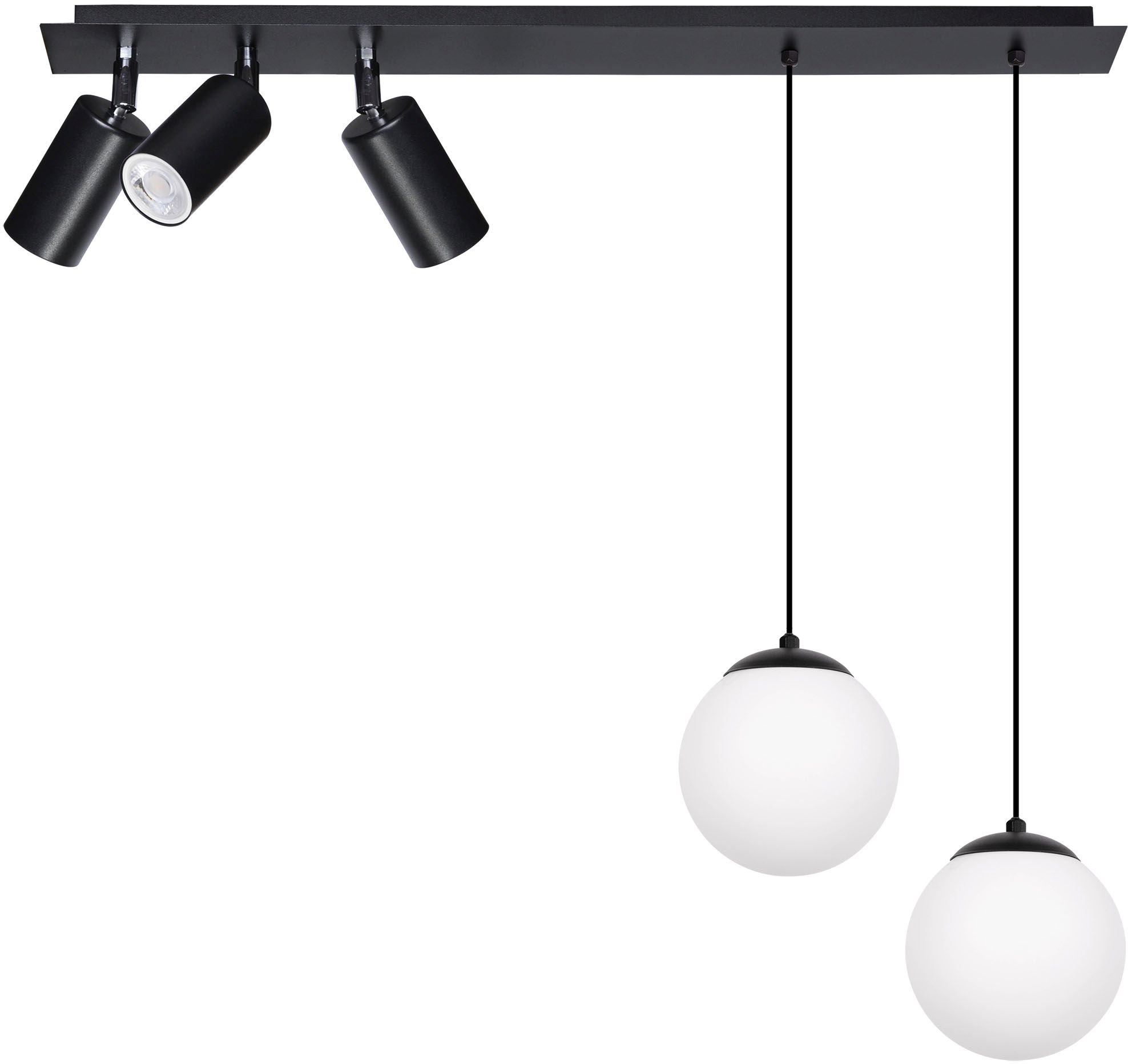 Kaja Albio lampă de tavan 5x40 W alb-negru K-4138