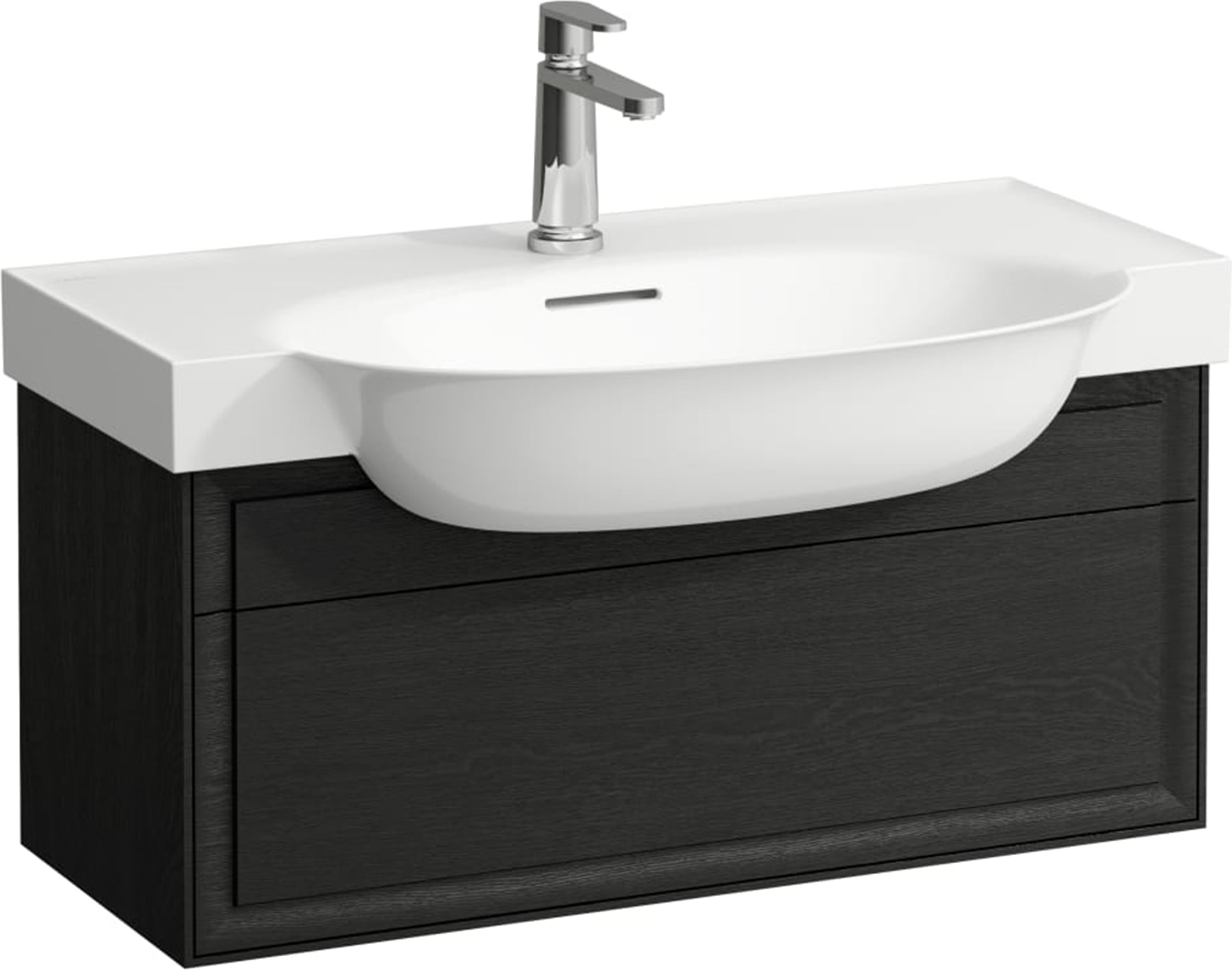 Laufen The New Classic dulap 77.6x31.6x34.4 cm sub chiuveta pe perete negru-stejar H4060410856281