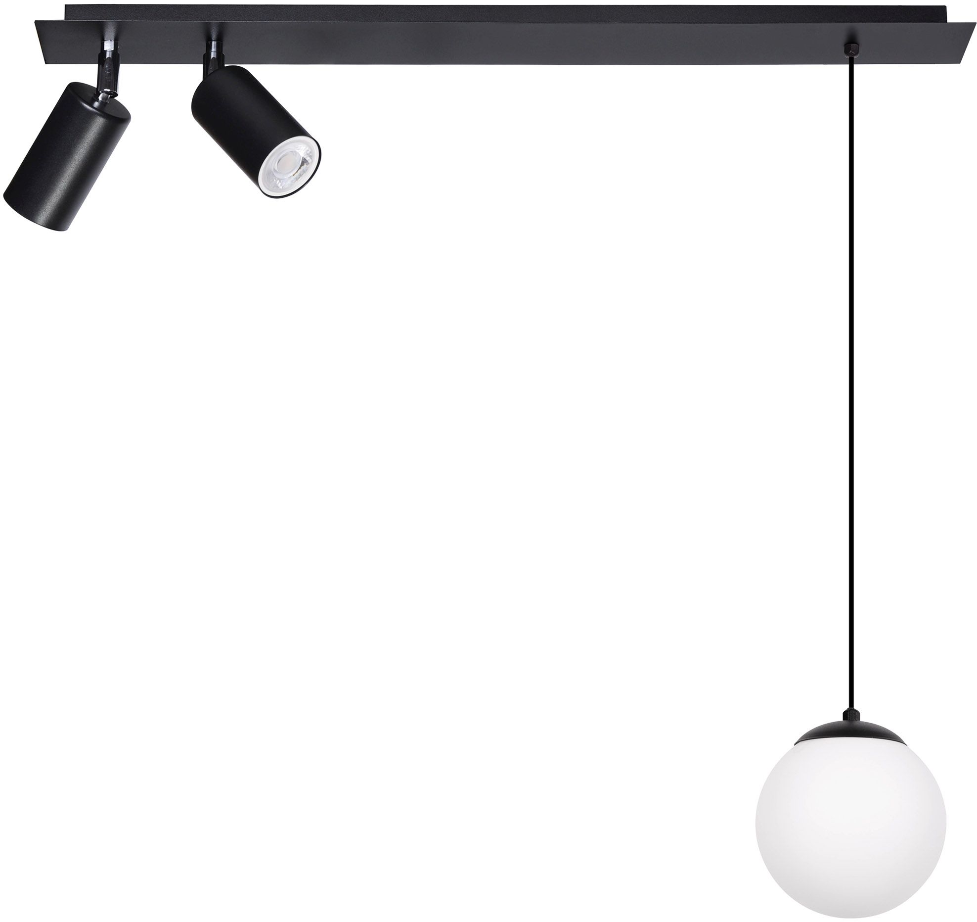 Kaja Albio lampă suspendată 3x40 W alb-negru K-4137