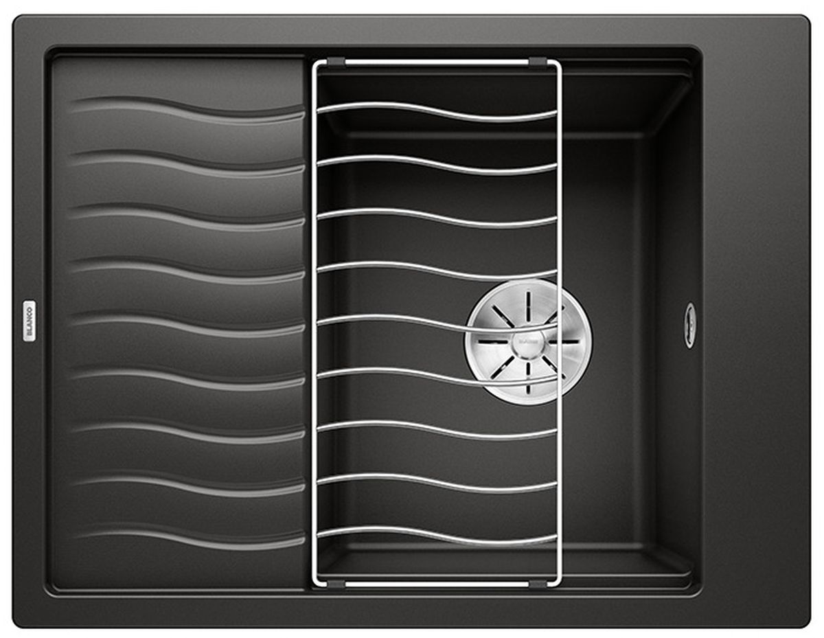 Blanco Elon 45 S chiuvetă din granit 65x50 cm negru 525880