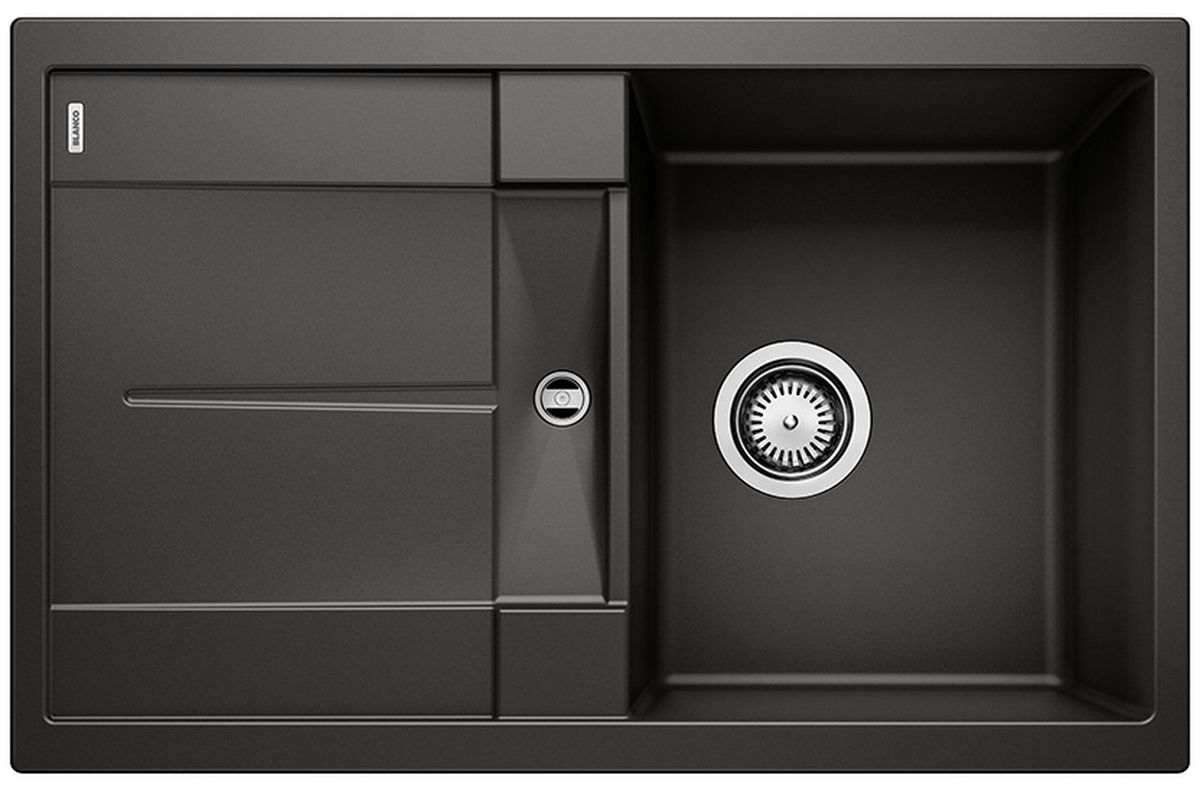 Blanco Metra 45 S chiuvetă din granit 78x50 cm negru 525915