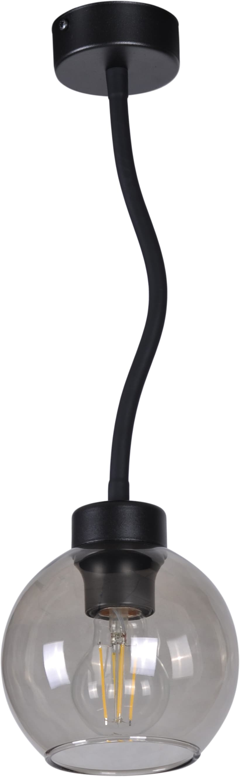 Kaja Melo lampă suspendată 1x60 W negru-fumuriu K-1585
