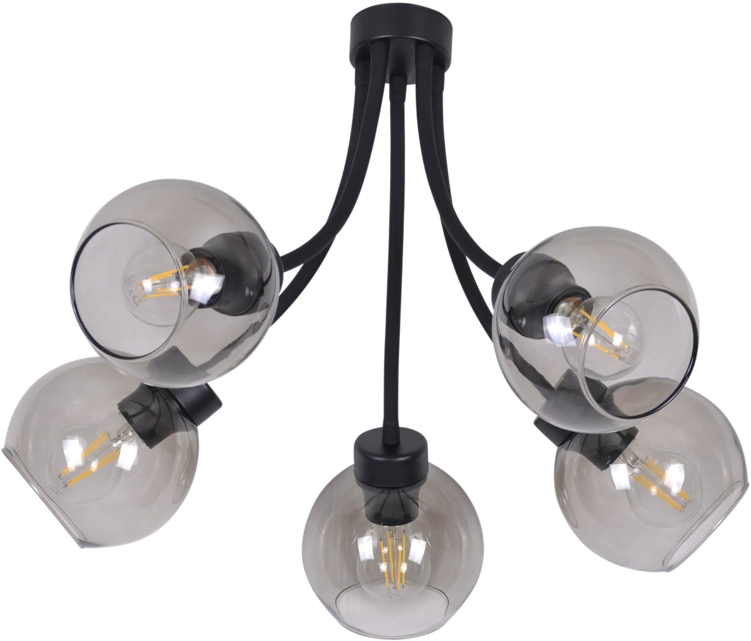 Kaja Melo lampă de tavan 5x60 W negru K-1584