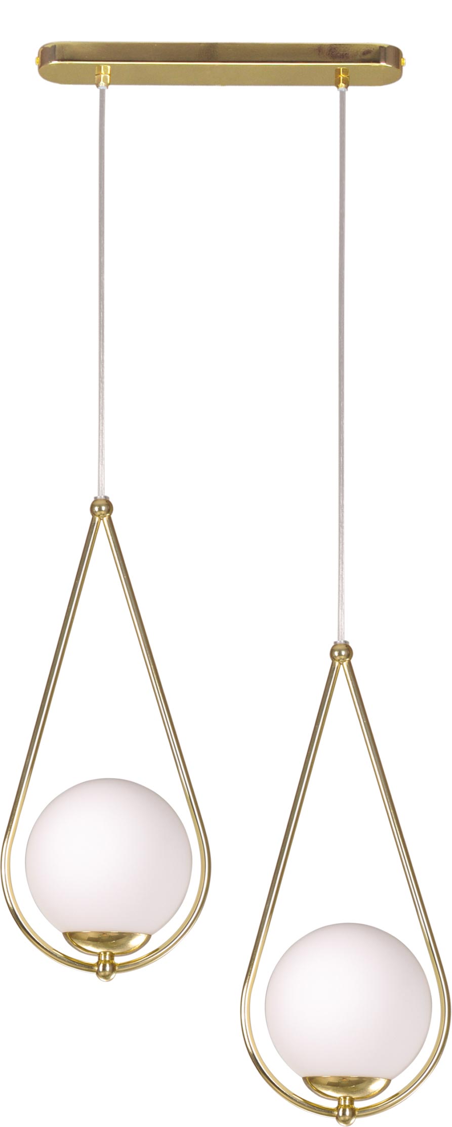 Kaja Neve Gold lampă suspendată 2x40 W alb-alamă K-4776