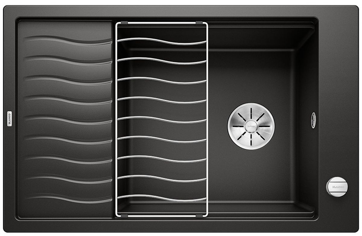 Blanco Elon XL 6 S chiuvetă din granit 78x50 cm negru 525882