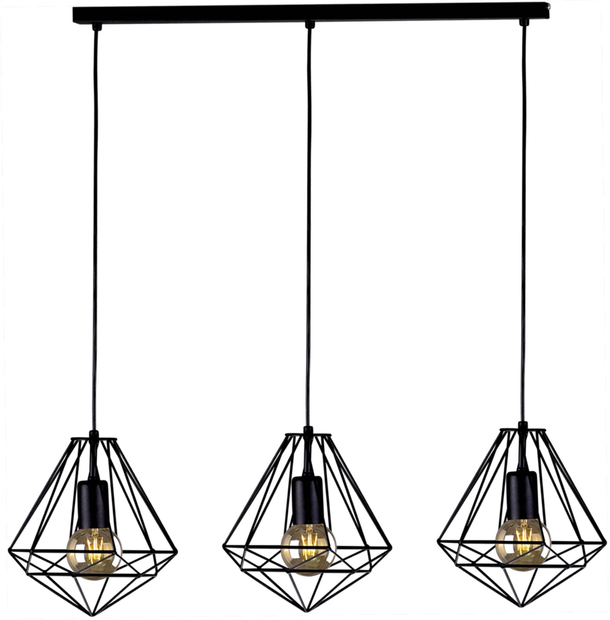 Kaja Marko lampă suspendată 3x60 W negru K-4004