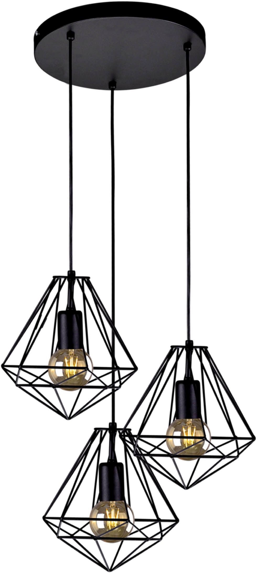Kaja Marko lampă suspendată 3x60 W negru K-4006