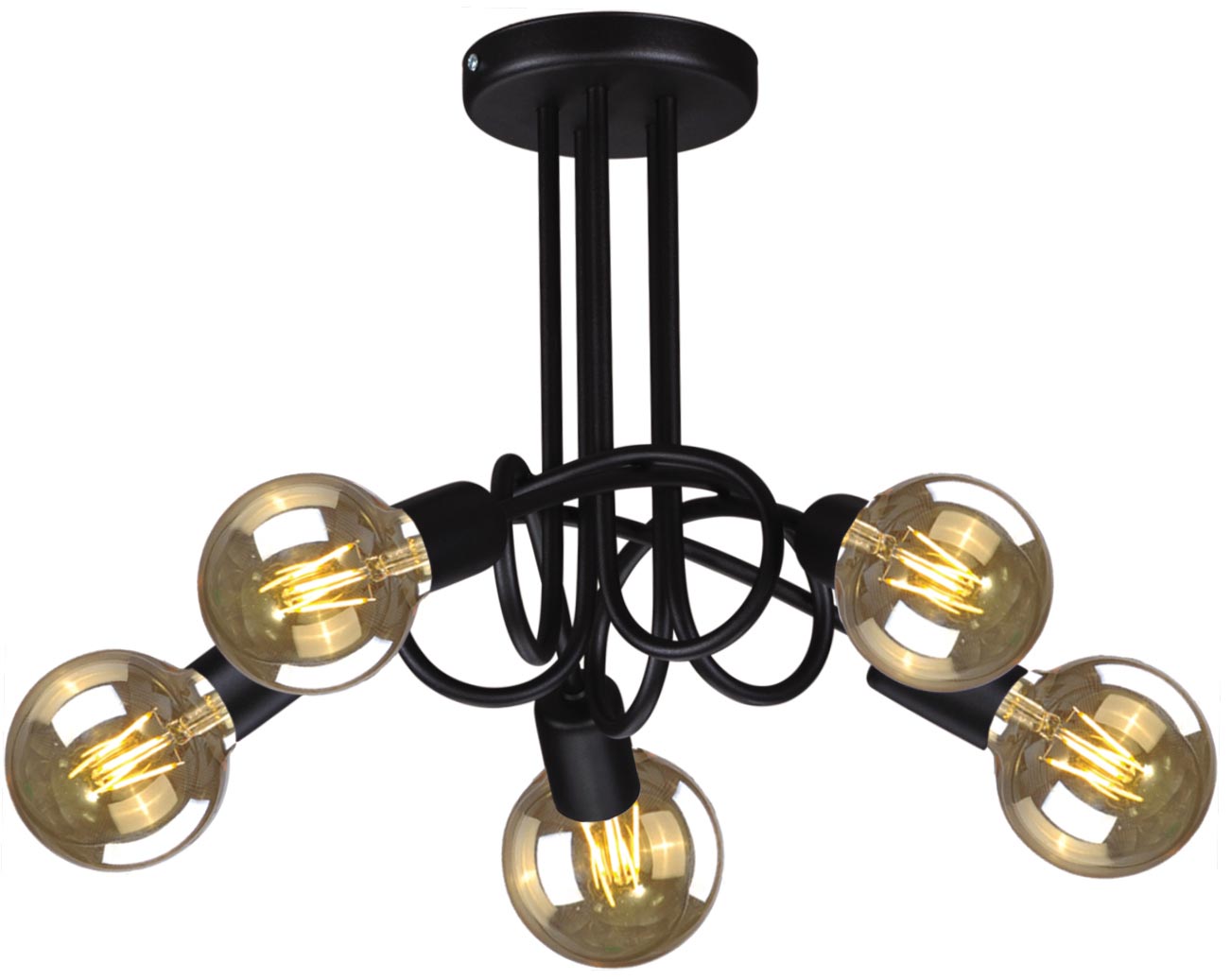 Kaja Deze lampă de tavan 5x60 W negru K-3621