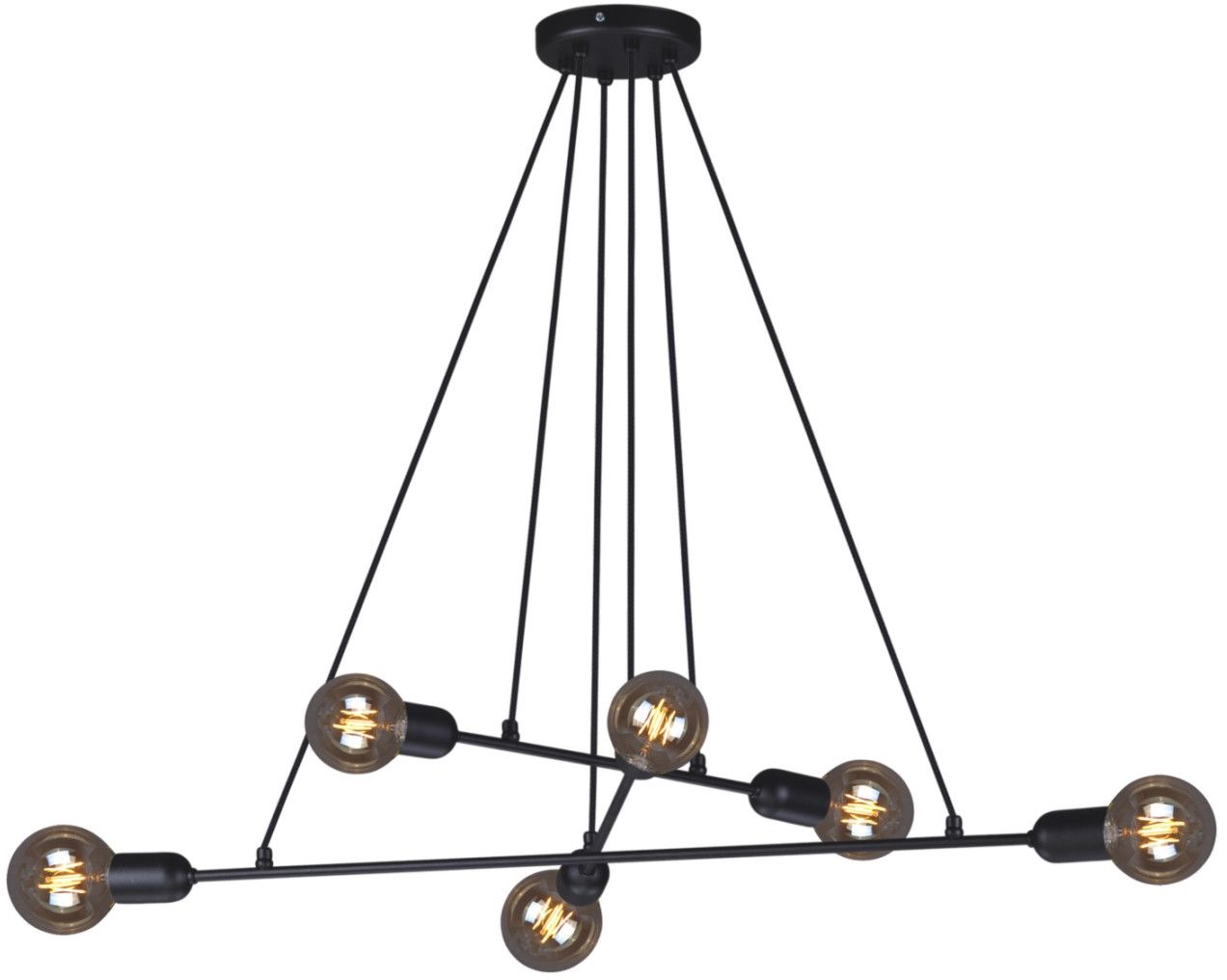 Kaja Sitya Black lampă suspendată 6x60 W negru K-4381