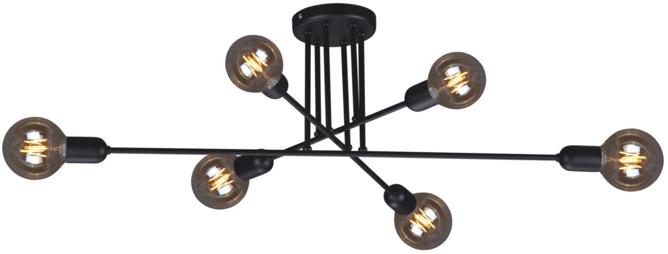 Kaja Sitya Black lampă de tavan 6x60 W negru K-4383