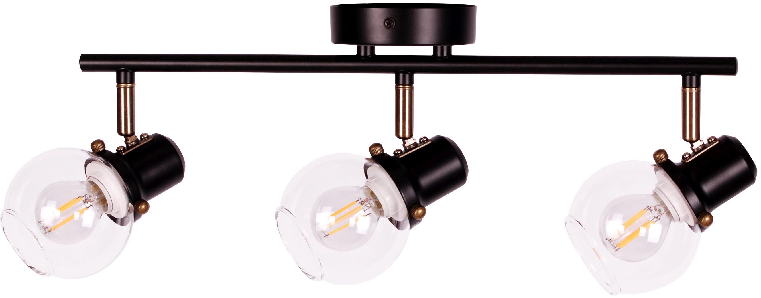 Kaja Defis lampă de tavan 3x25 W negru-auriu K-8113