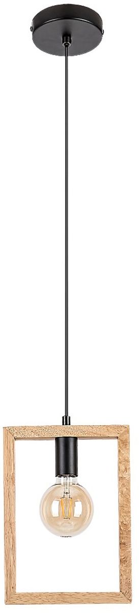 Rabalux Indigo lampă suspendată 1x40 W negru-lemn 2292