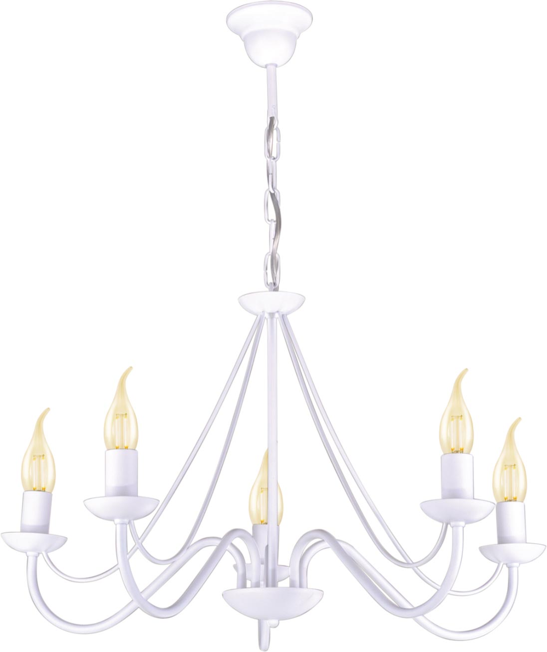 Kaja Bartez II lampă suspendată 5x40 W alb K-3996