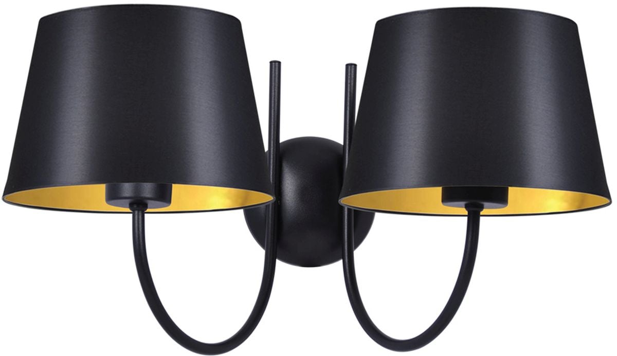 Kaja Sasto lampă de perete 2x40 W negru-auriu K-4338