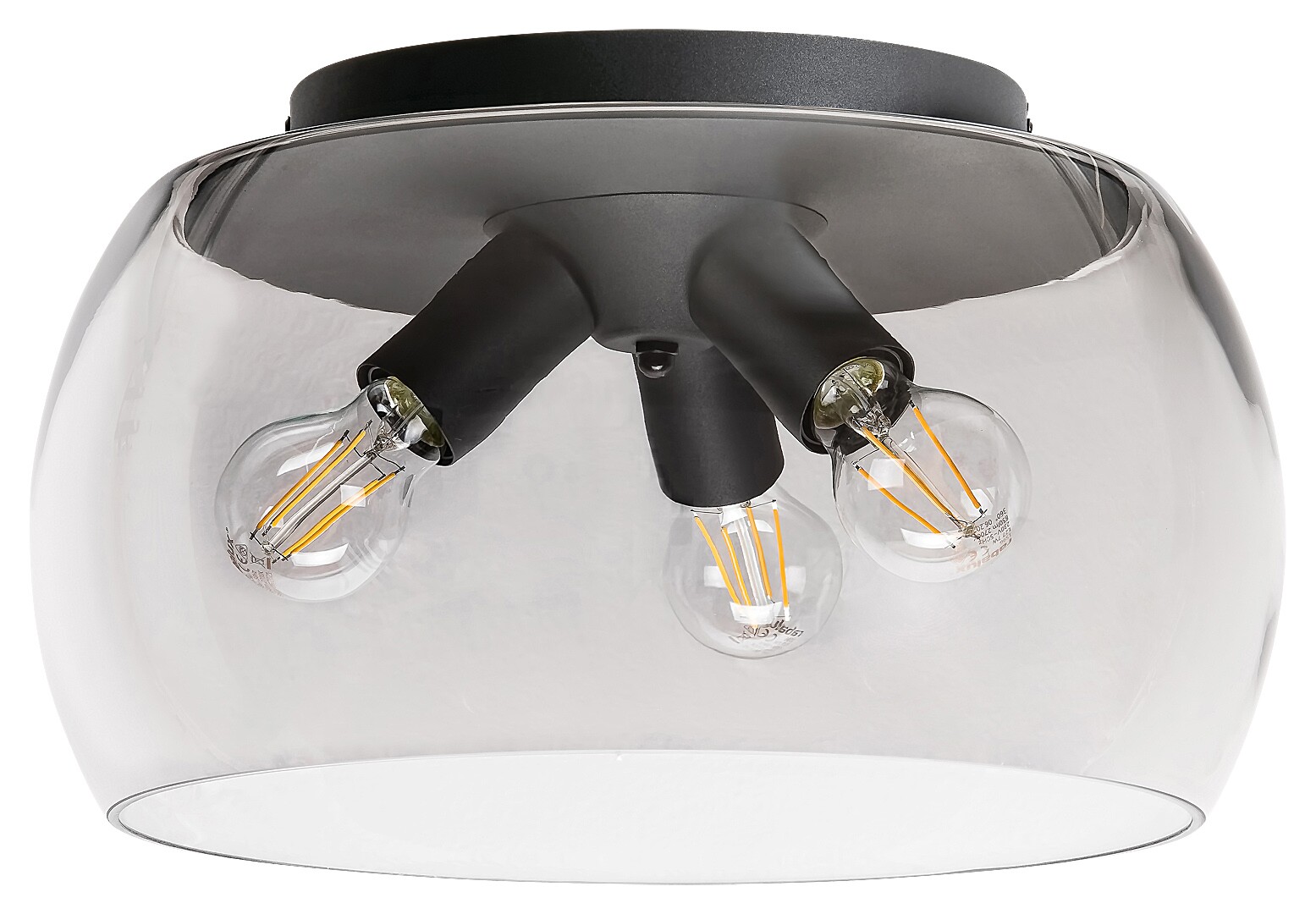Rabalux Ursula lampă de tavan 3x40 W negru-fumuriu 3189
