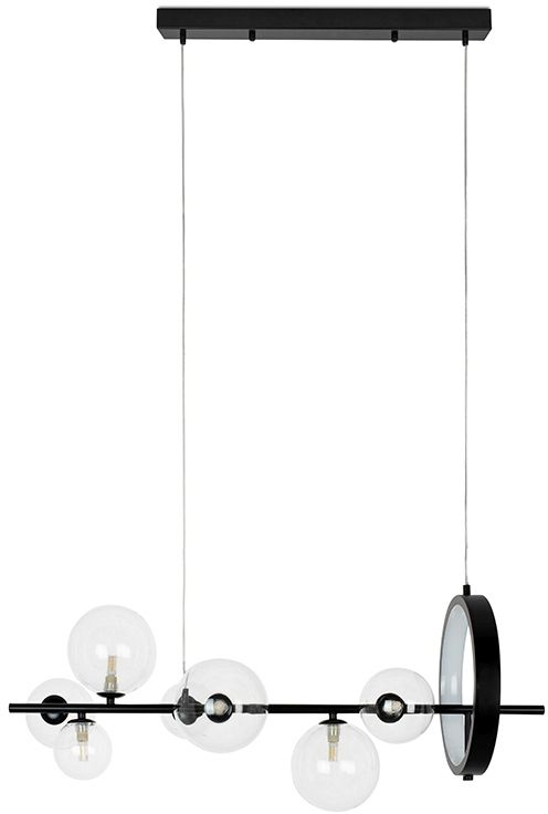 Moosee Alure Line lampă suspendată x5 W negru-transparent MSE010100285