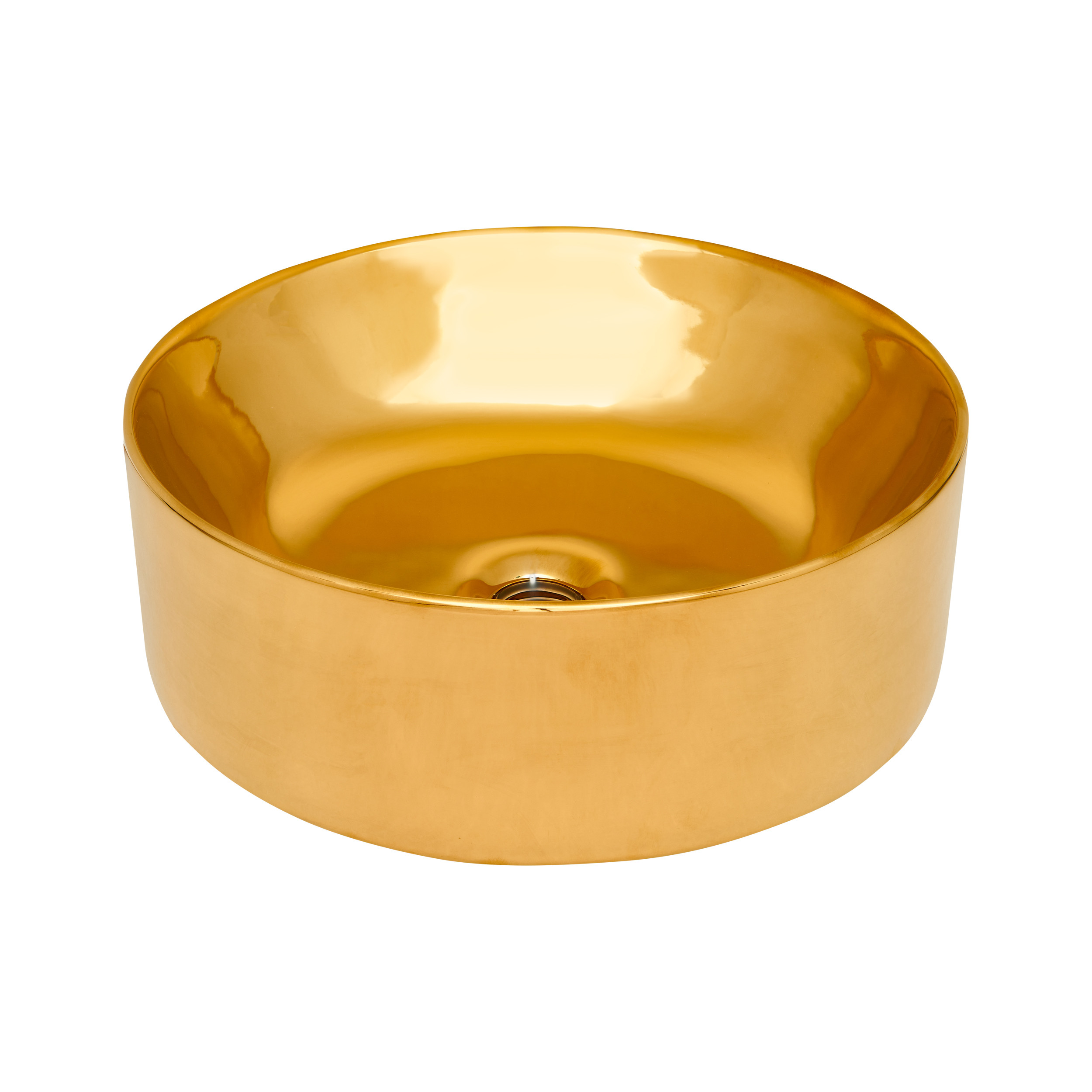 Invena Kos lavoar 42x42 cm rotund de blat auriu CE-38-009