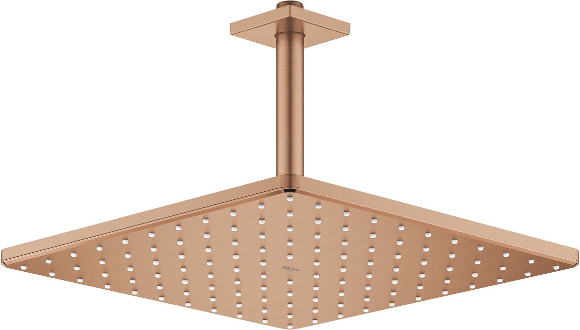 Grohe Rainshower cap de duș cu braț 31x31 cm pătrat Brushed Warm Sunset 26566DL0