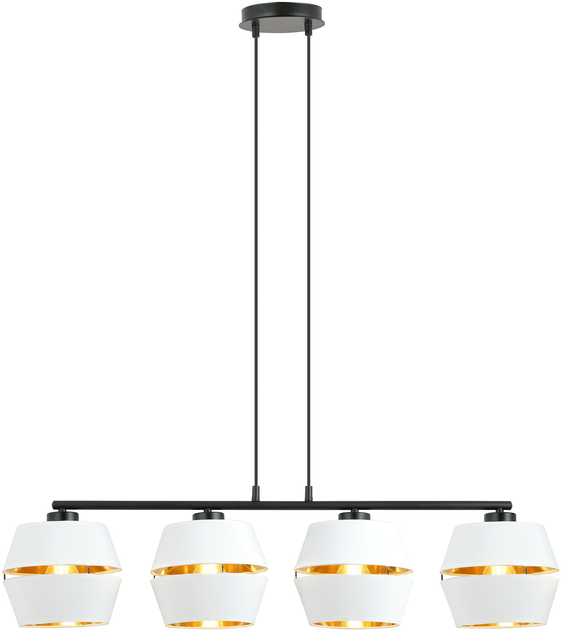 Emibig Piano lampă suspendată 4x15 W alb-negru-auriu 1182/4