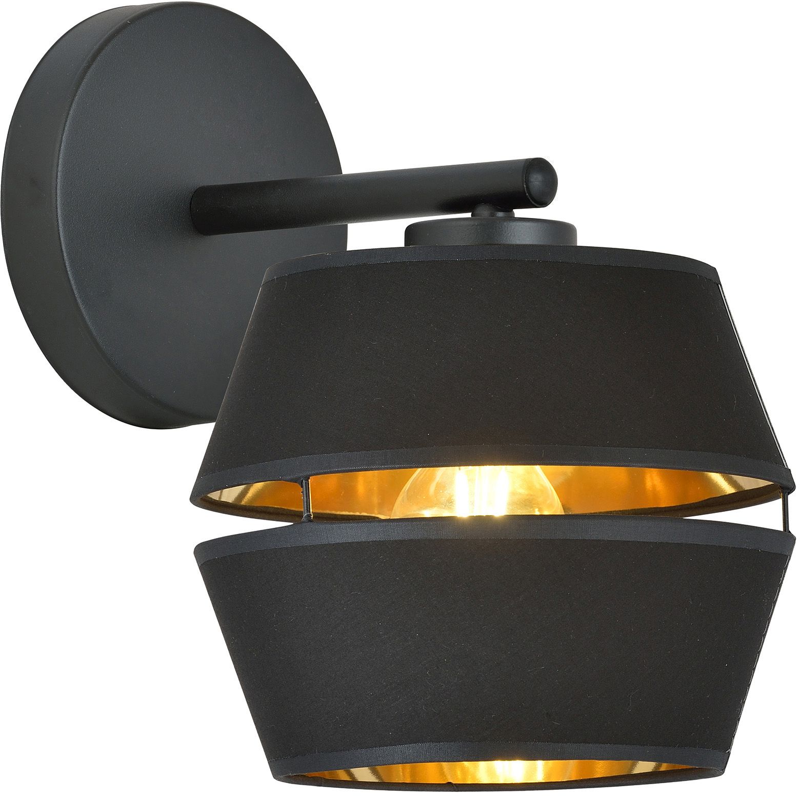 Emibig Piano K1 lampă de perete 1x15 W negru-auriu 1183/K1