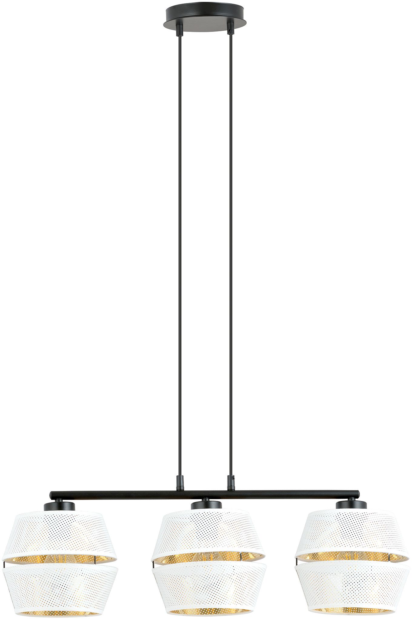 Emibig Malia lampă suspendată 3x15 W alb-negru-auriu 1184/3