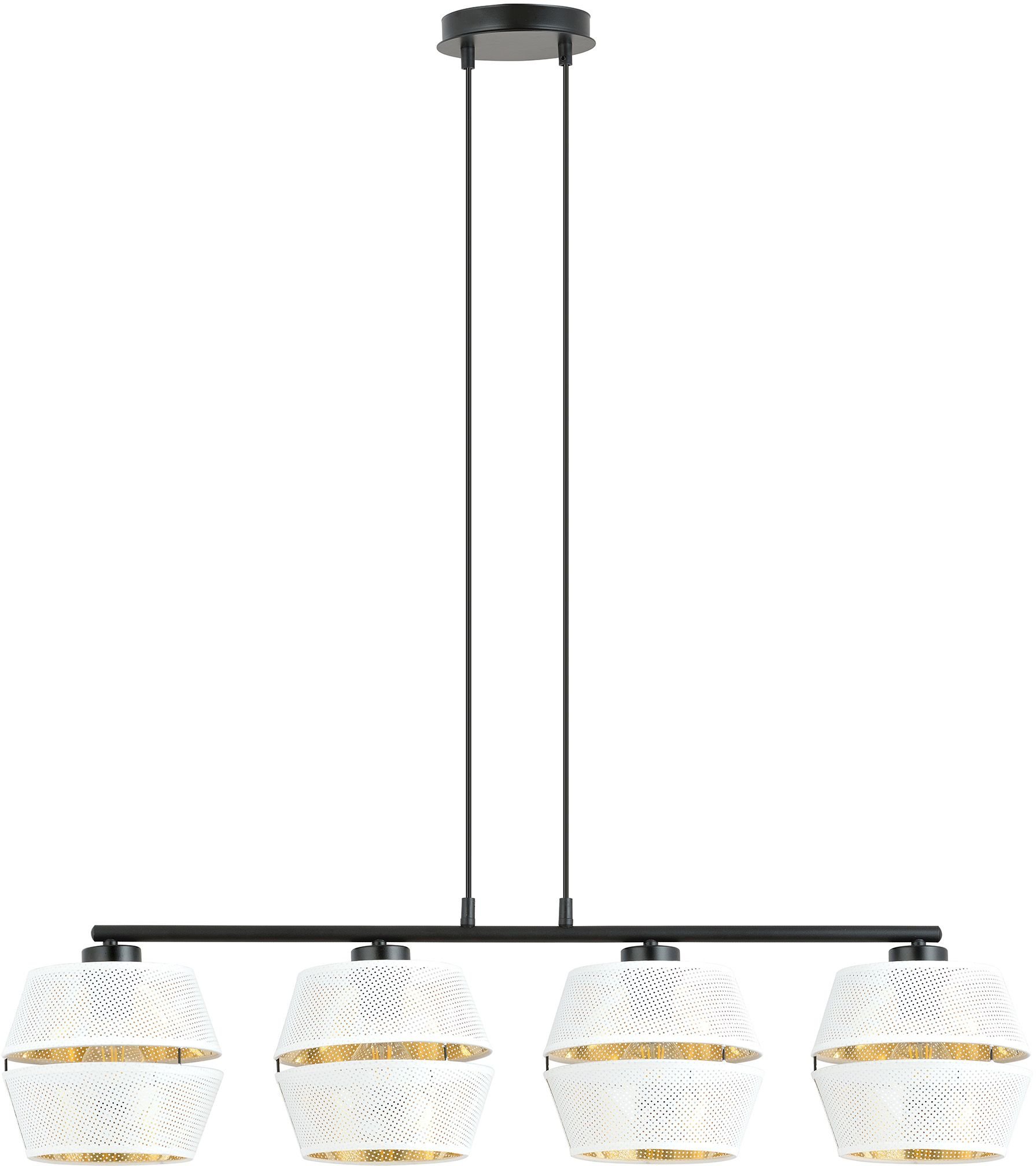 Emibig Malia lampă suspendată 4x15 W alb-negru-auriu 1184/4