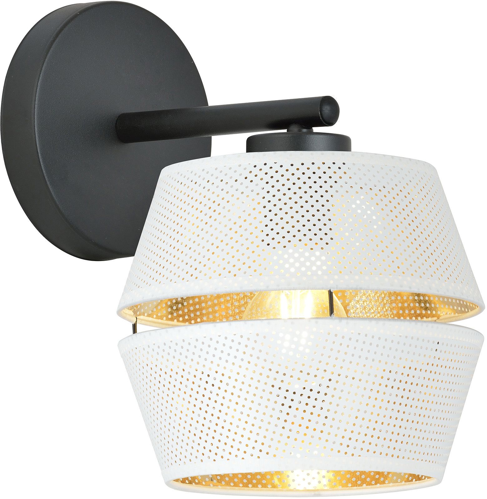 Emibig Malia K1 lampă de perete 1x15 W alb-negru-auriu 1184/K1