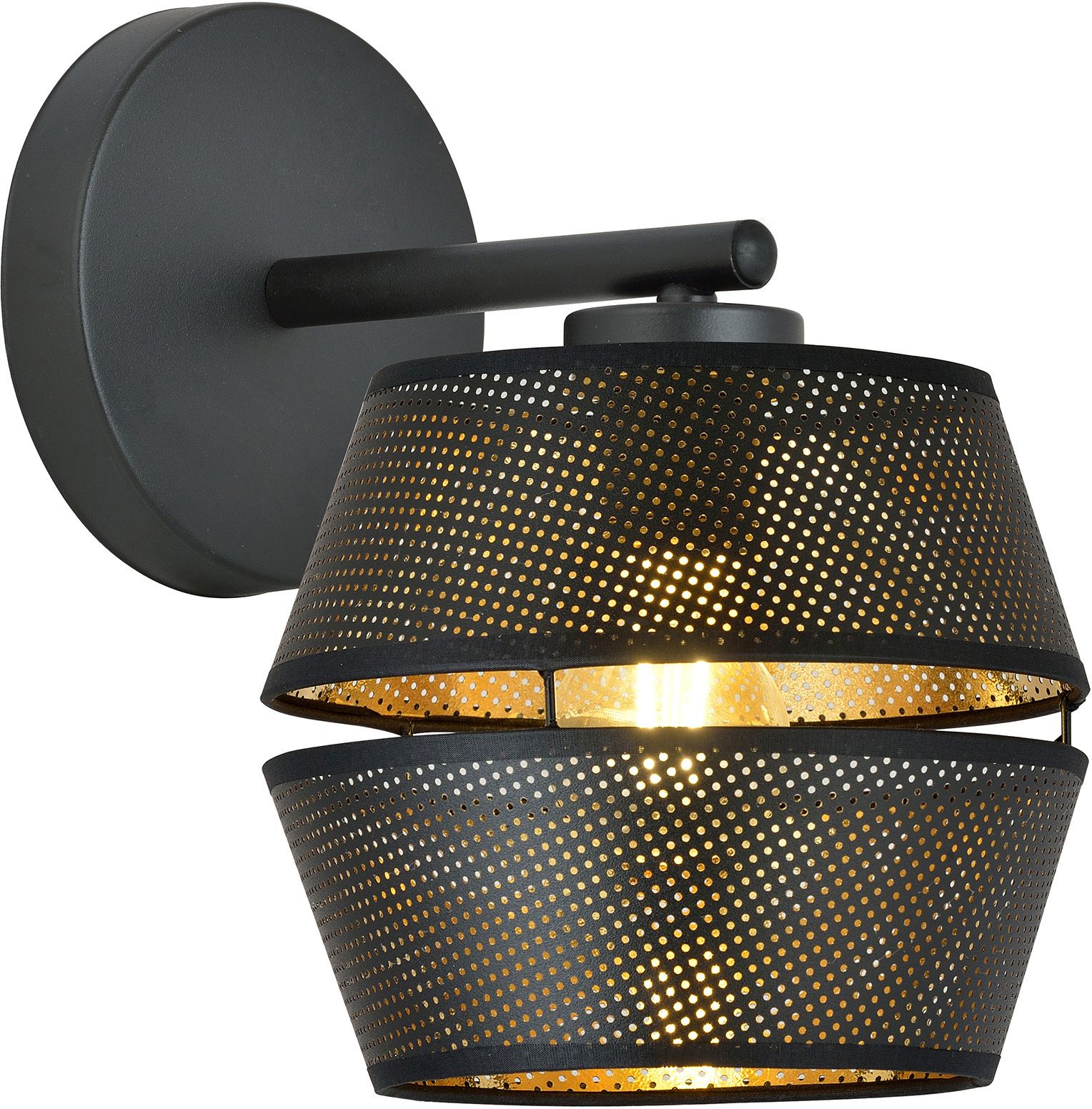 Emibig Malia K1 lampă de perete 1x15 W negru-auriu 1185/K1