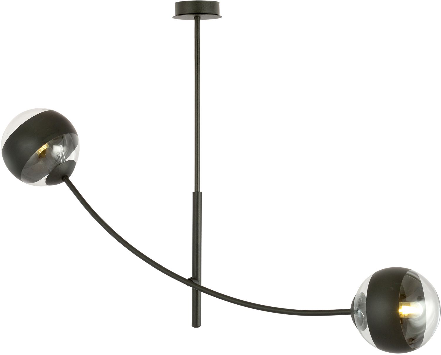 Emibig Hunter Stripe lampă de tavan 2x10 W alamă-transparent 1101/2