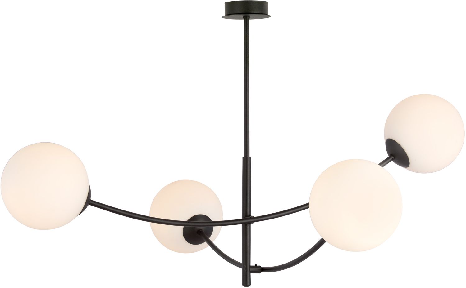 Emibig Hunter lampă de tavan 4x10 W negru-opal 1102/4