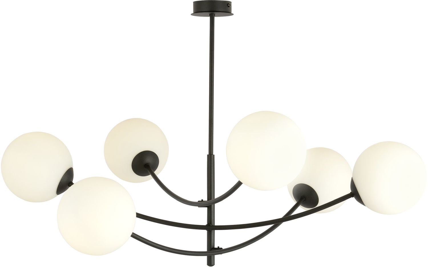 Emibig Hunter lampă de tavan 6x10 W negru-opal 1102/6