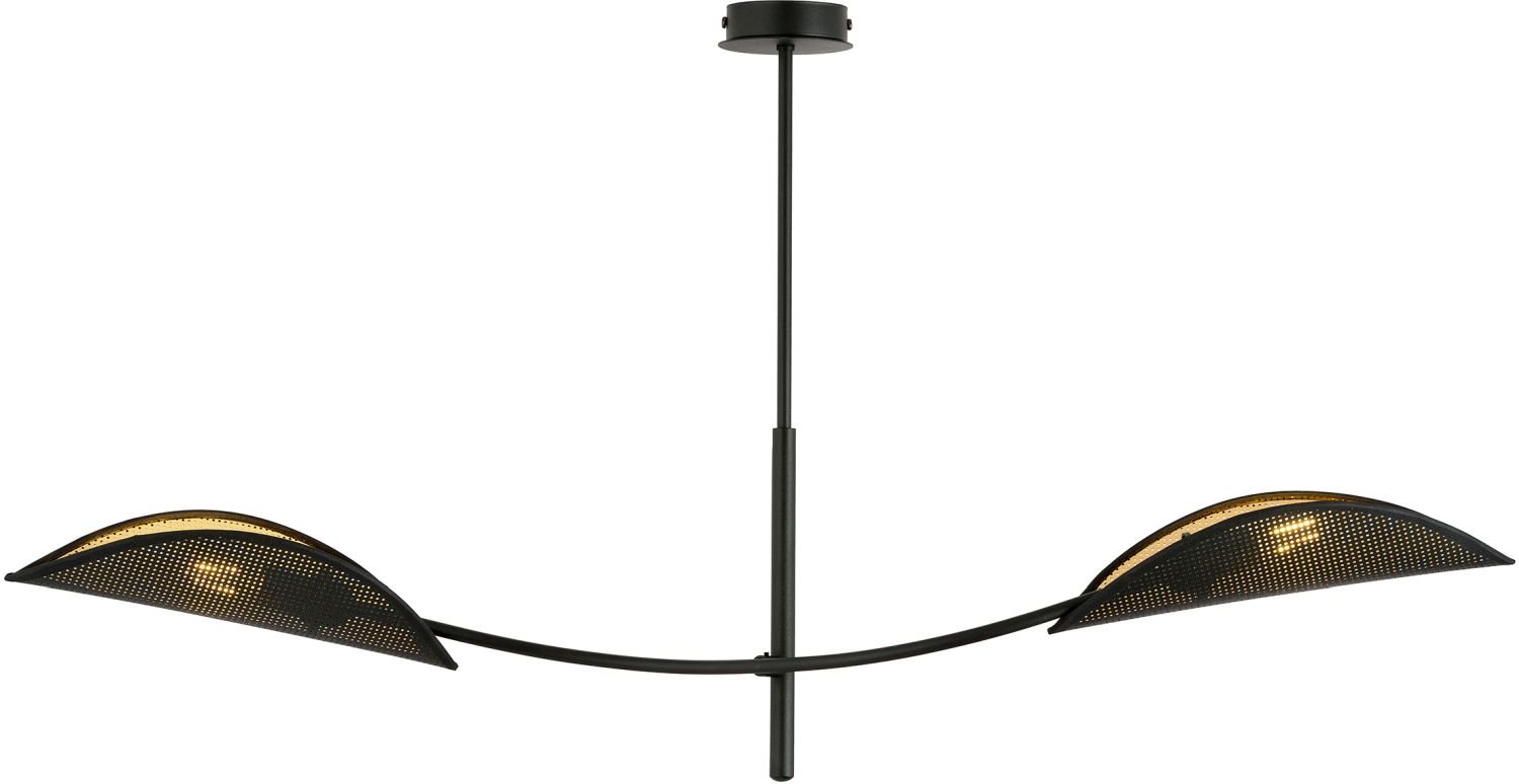 Emibig Lotus lampă de tavan 2x40 W negru-auriu 1106/2