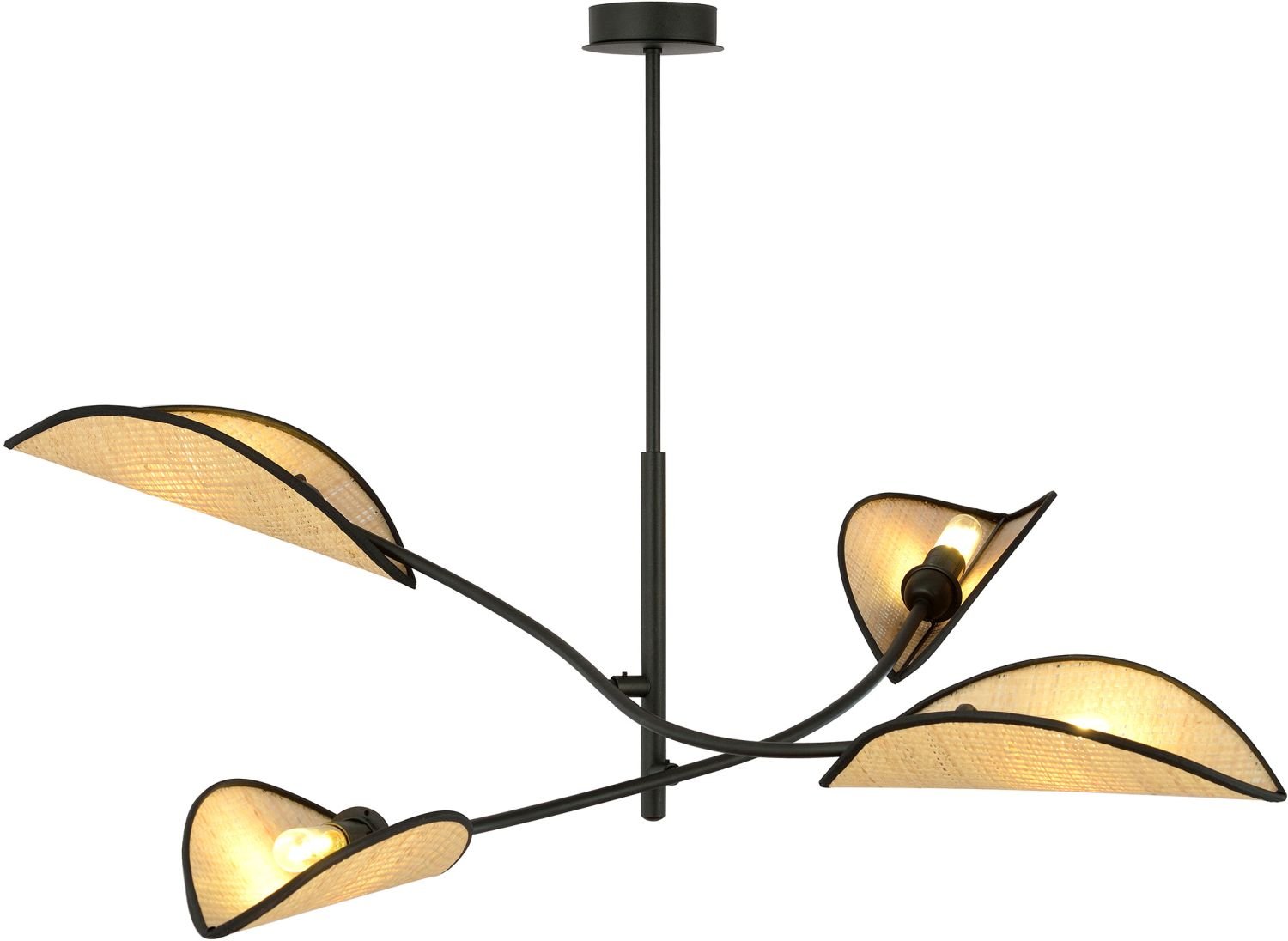 Emibig Lotus lampă de tavan 4x40 W negru-bej 1108/4