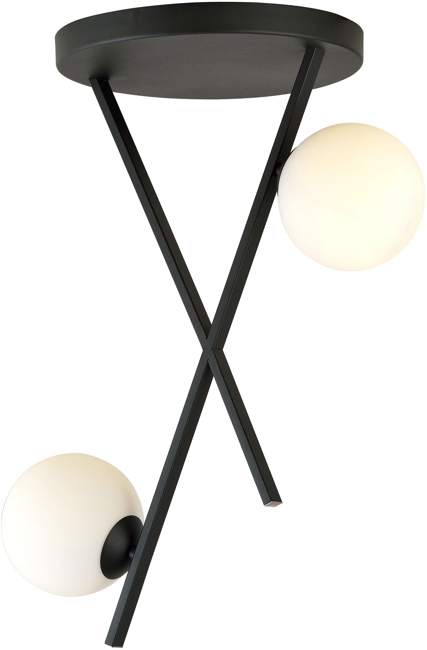 Emibig River lampă de tavan 2x10 W alb-negru 1194/2