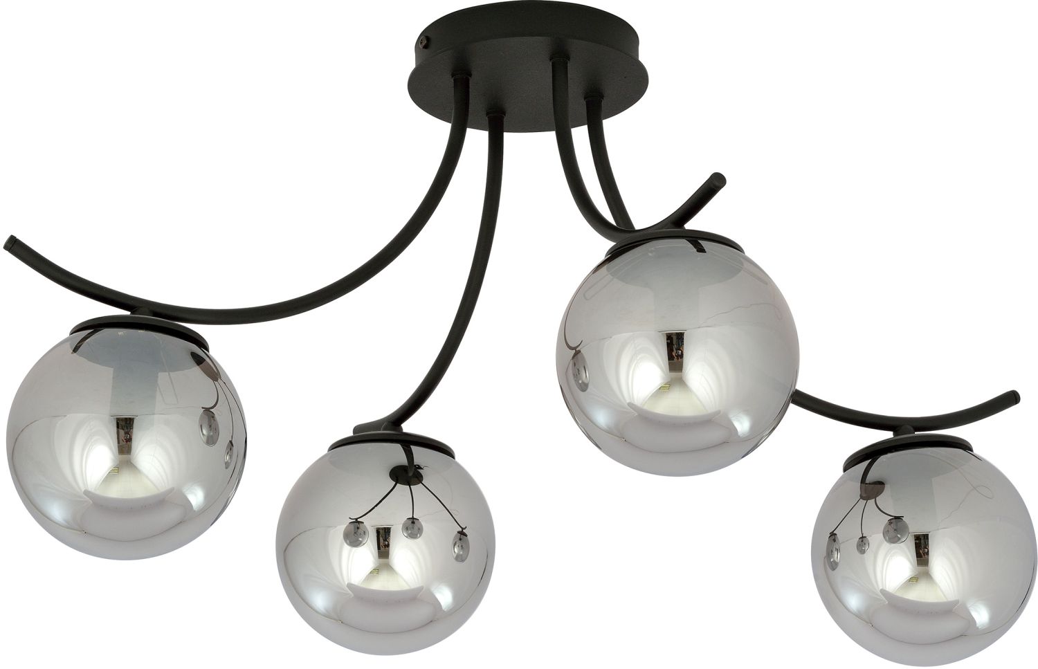 Emibig Boston lampă de tavan 4x40 W negru-grafit 1110/4