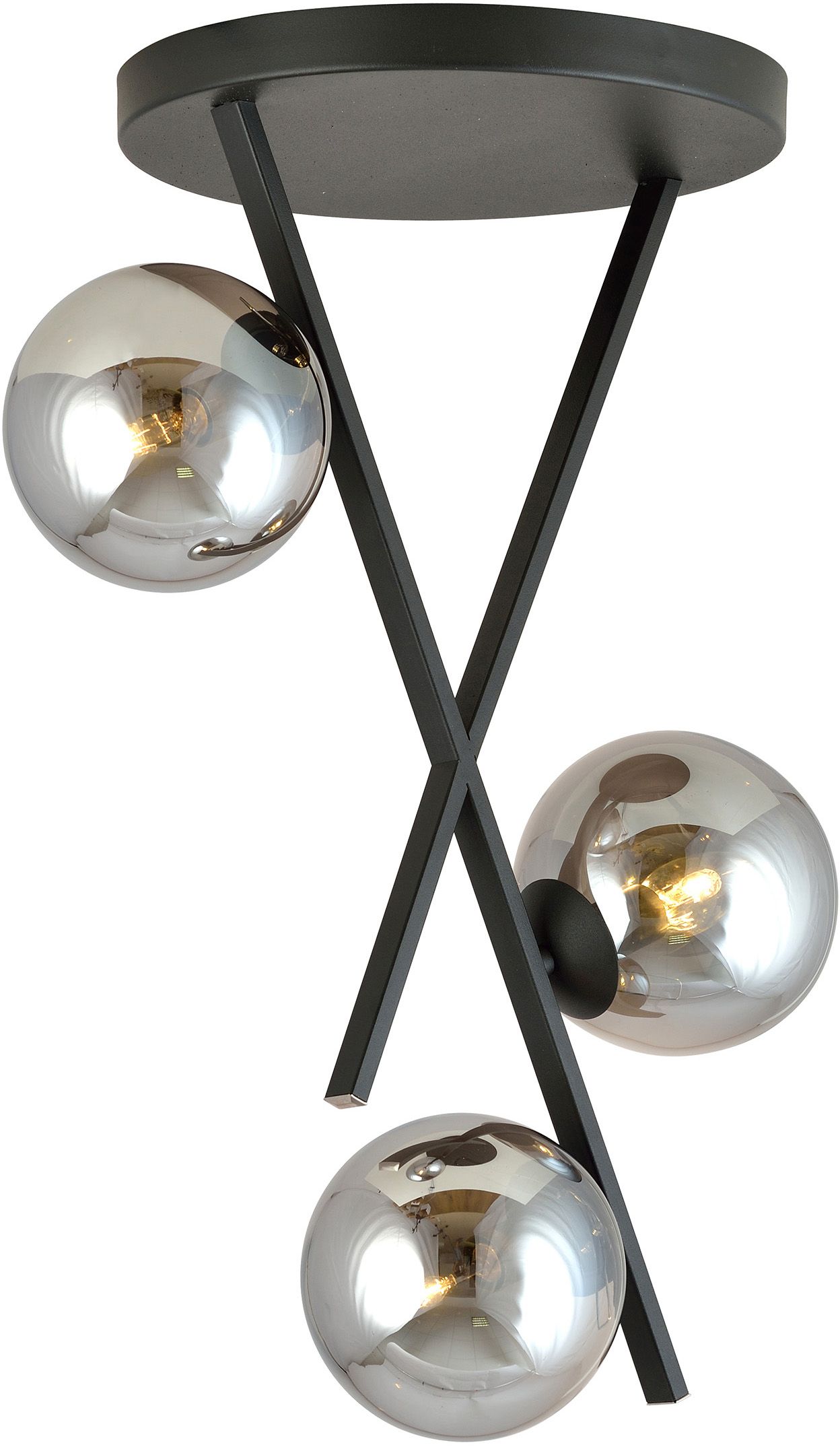 Emibig River lampă de tavan 3x10 W negru-grafit 1196/3