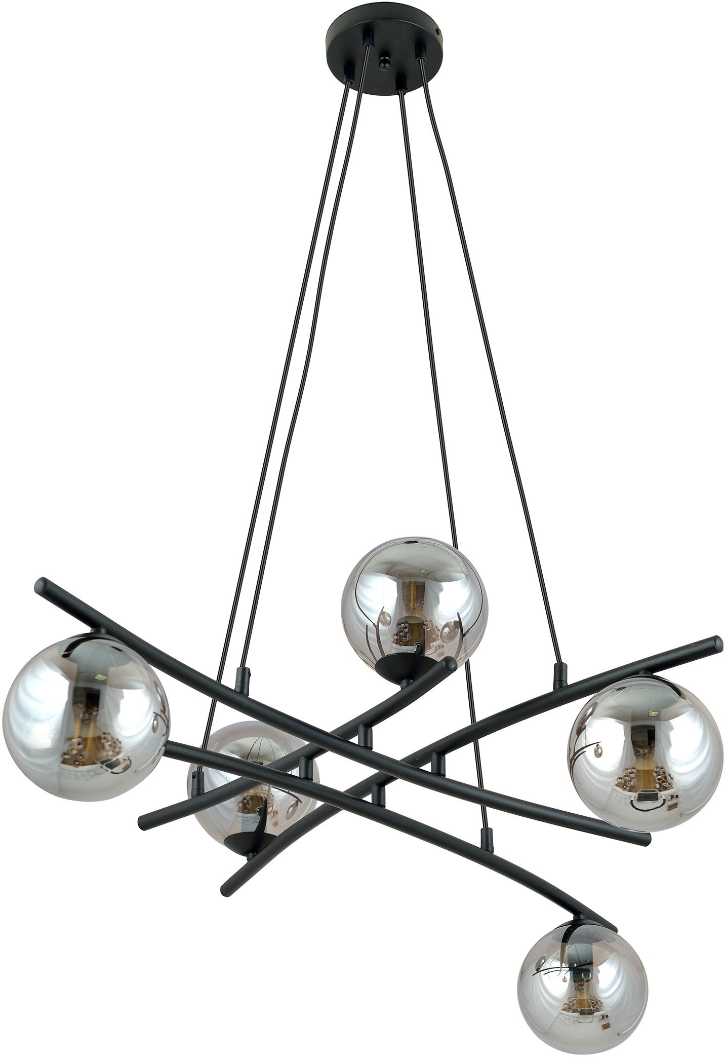 Emibig Essa lampă suspendată 5x10 W negru-grafit 1203/5